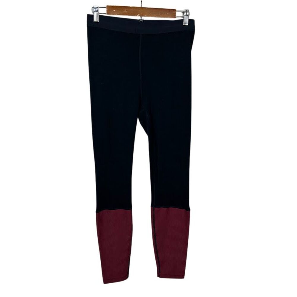 Korsa Roadrunner Womens Merino Wool Leggings L Navy Black Pull On Running